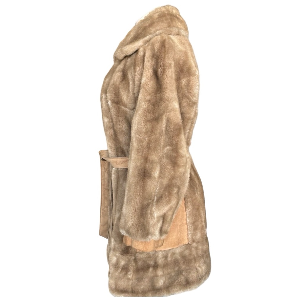 Vintage Lilli Ann Coat London Leathers Faux Fur and Leather Details 60s 70s - Picture 3 of 16